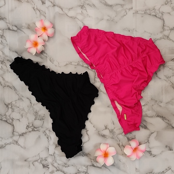 Set of Cheeky Bikini Bottoms size large - Picture 2 of 16